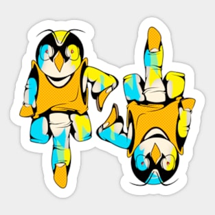 Double Penguin You Sticker